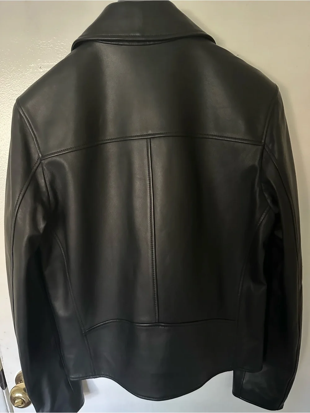 Nominee Black lambskin Leather Moto Jacket,made in Italy